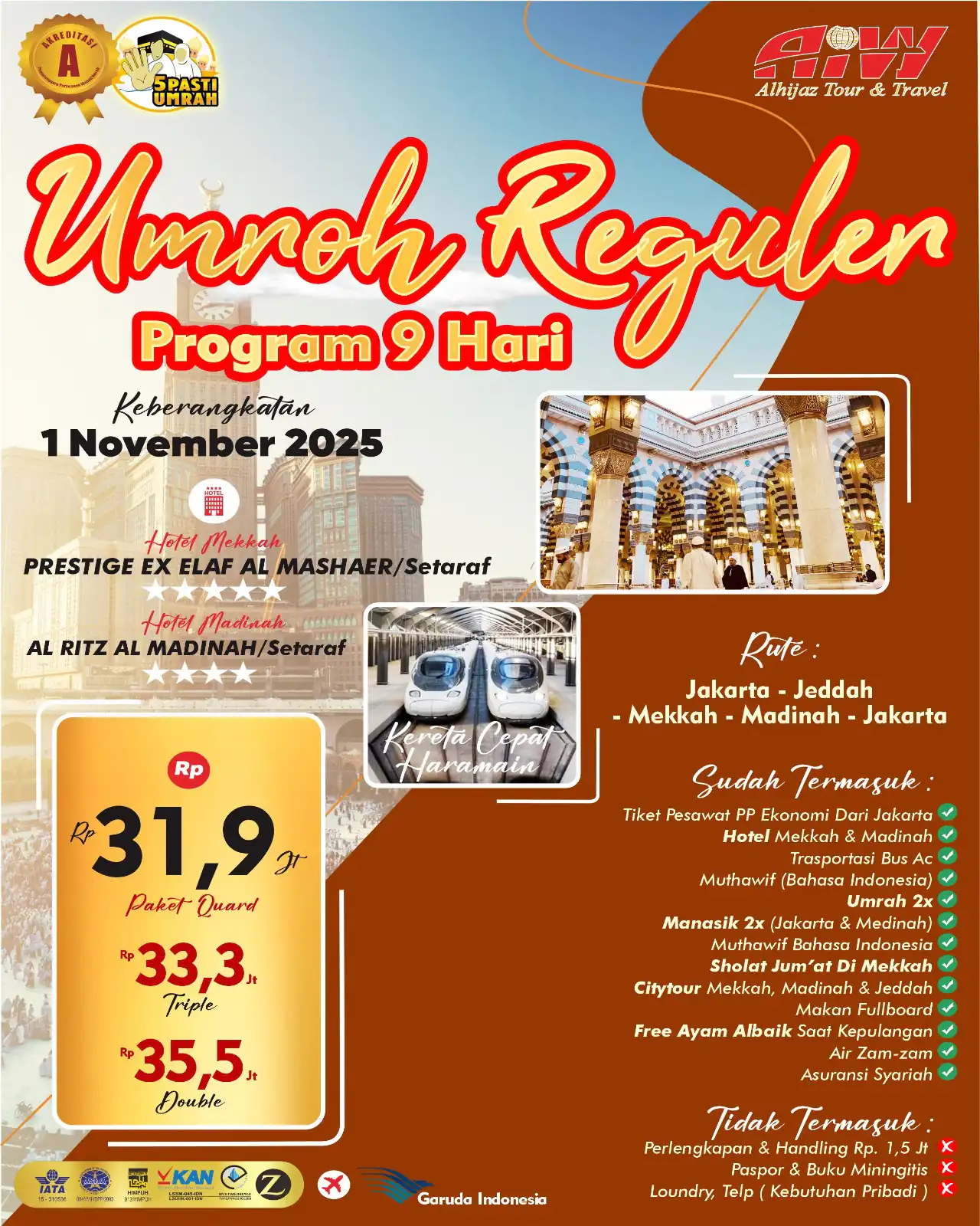 BROSUR REGULER 9HR (KERETA CEPAT)
