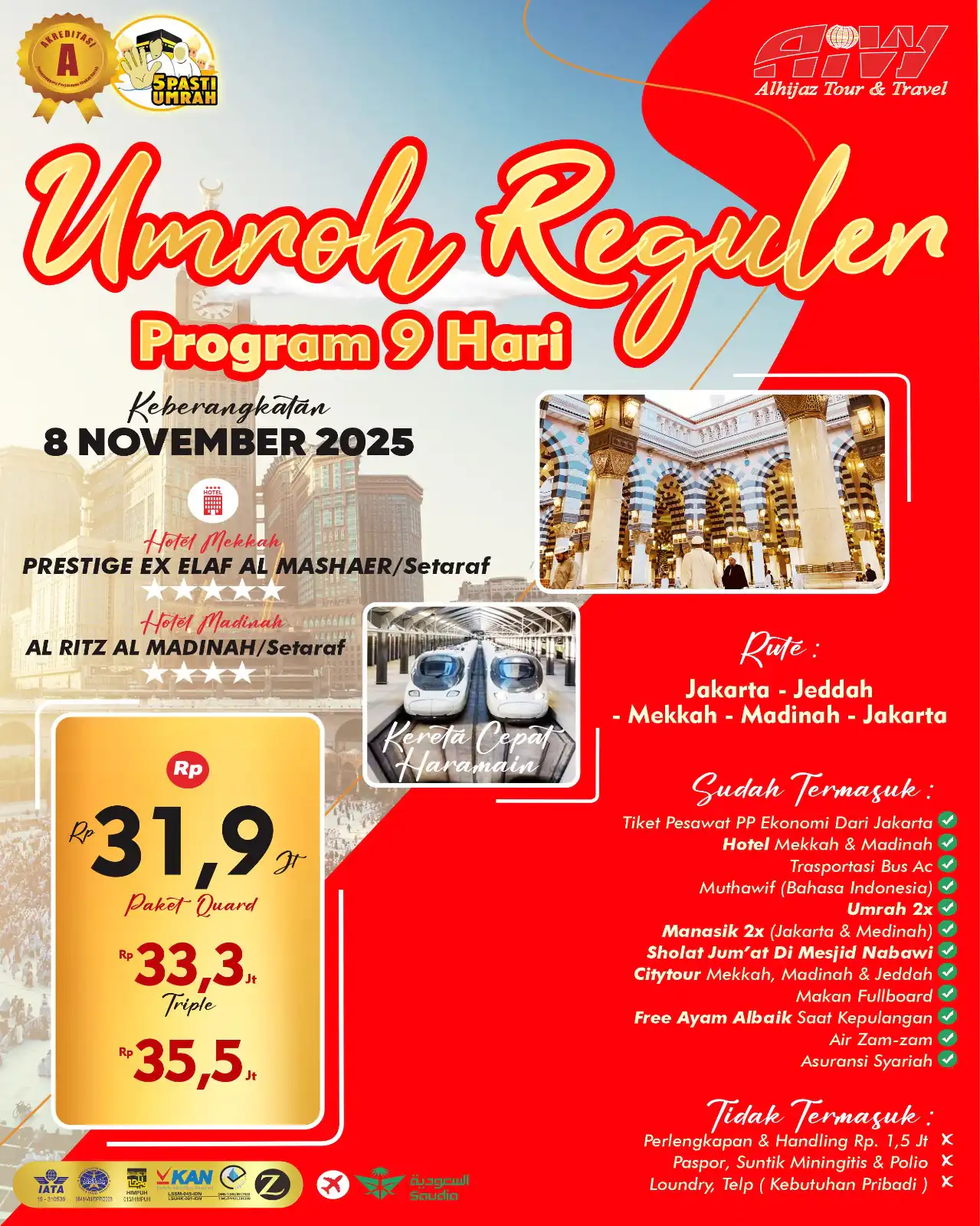 BROSUR REGULER 9HR (KERETA CEPAT)