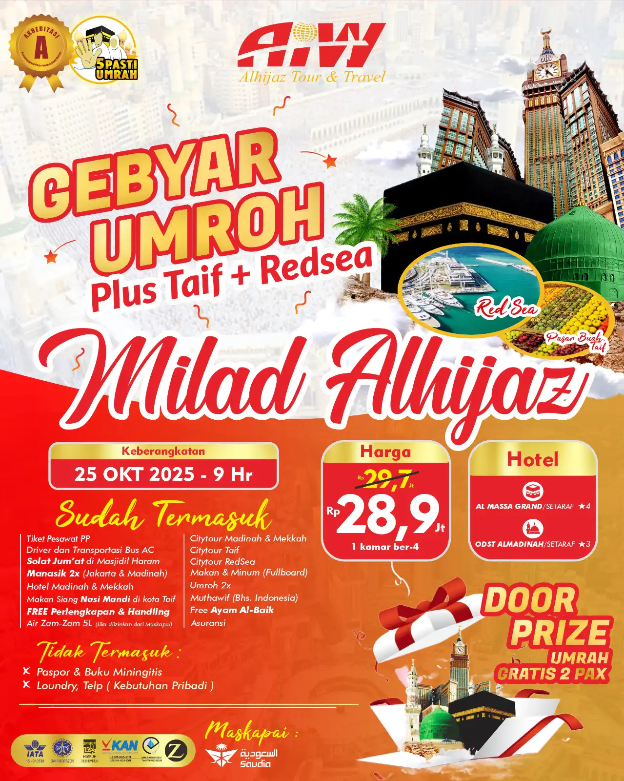 BROSUR PROMO MILAD PLUS TAIF + REDSEA 9HR