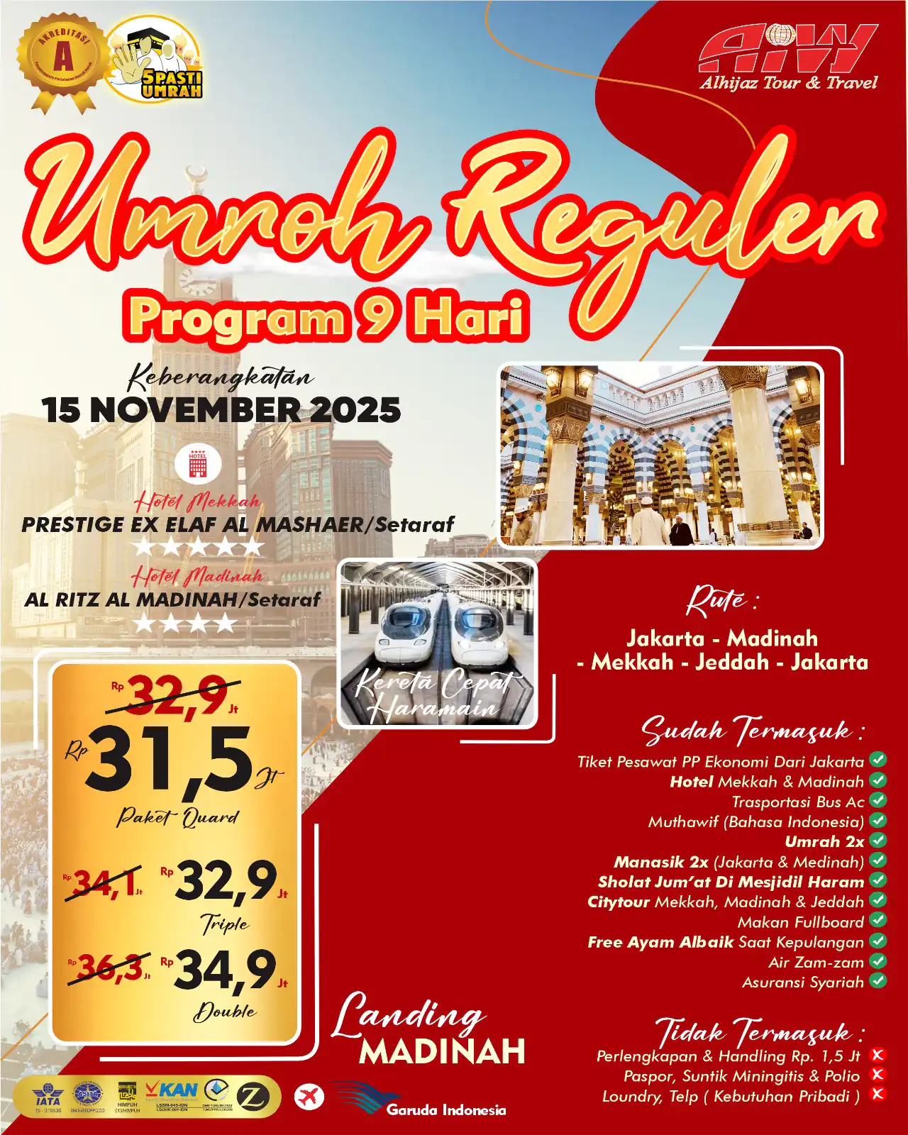 BROSUR REGULER 9HR (KERETA CEPAT)