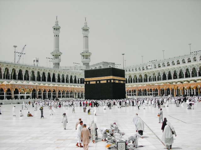Kaaba (Mosque) During Umrah In Mecca, Saudi Arabia